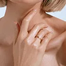 Кольцо из красного золота с фианитами