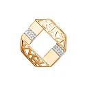 Подвеска из красного золота с фианитами