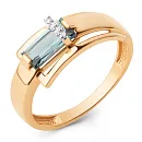 Кольцо из красного золота с топазом