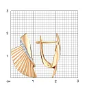 Серьги из красного золота с фианитами