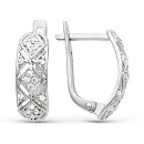 Серьги из белого золота с фианитами