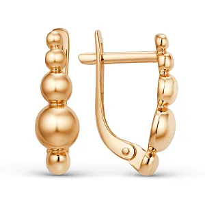 Серьги из красного золота