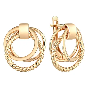 Серьги из красного золота