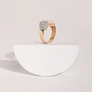 Кольцо из красного золота с фианитами