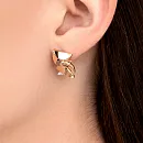 Серьги из красного золота с фианитами