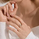 Кольцо из красного золота с фианитами