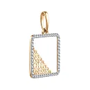 Подвеска из красного золота с фианитами