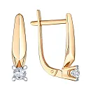 Серьги из красного золота с бриллиантами