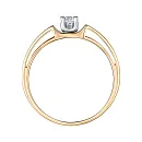 Кольцо из красного золота с бриллиантом