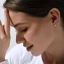 Серьги пусеты из красного золота