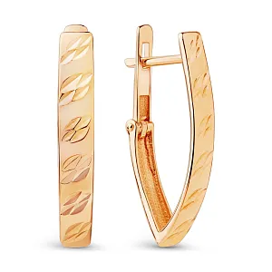 Серьги из красного золота