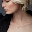 Колье из красного золота с фианитами