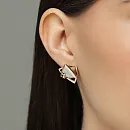 Серьги из красного золота с фианитами