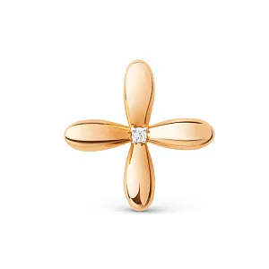 Подвеска из красного золота с фианитом