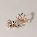 Серьги из красного золота с фианитами