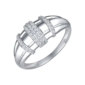 Кольцо из белого золота с бриллиантами