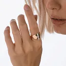 Кольцо из красного золота с фианитами