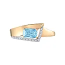 Кольцо из красного золота с swiss топазом