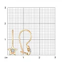 Серьги детские из красного золота с бриллиантами