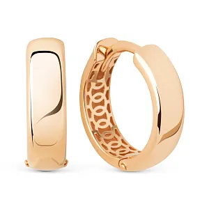 Серьги конго из красного золота