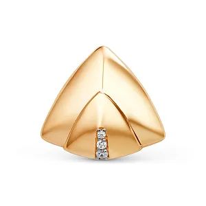 Подвеска из красного золота с фианитами