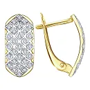 Серьги из желтого золота с бриллиантами