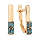Серьги из красного золота с лондон топазами