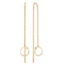 Серьги продевки из красного золота