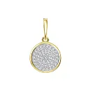 Подвеска из желтого золота с фианитами