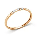 Кольцо из красного золота с фианитами