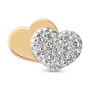 Подвеска из красного золота с фианитами