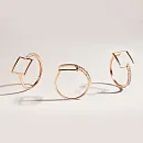 Кольцо из красного золота с фианитами