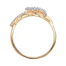 Кольцо из красного золота с фианитами