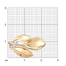 Кольцо из красного золота с фианитами