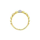 Кольцо из желтого золота с фианитами