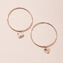 Серьги конго из красного золота с фианитами