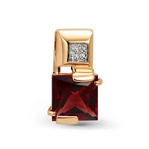 Подвеска из красного золота с гранатом
