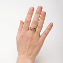 Кольцо из красного золота с фианитами