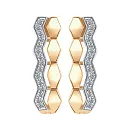 Серьги из красного золота с бриллиантами