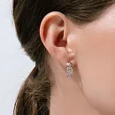 Серьги из белого золота с фианитами