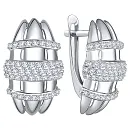 Серьги из белого золота с бриллиантами