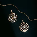 Подвеска из красного золота с фианитом