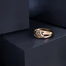 Кольцо из красного золота с фианитами