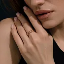 Кольцо из красного золота с фианитами