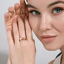 Кольцо из красного золота с аметистом