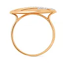 Кольцо из красного золота с фианитами