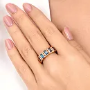 Кольцо из красного золота с swiss топазами