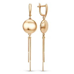 Серьги из красного золота