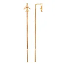 Серьги продевки из красного золота