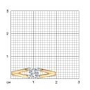 Кольцо из красного золота с бриллиантом